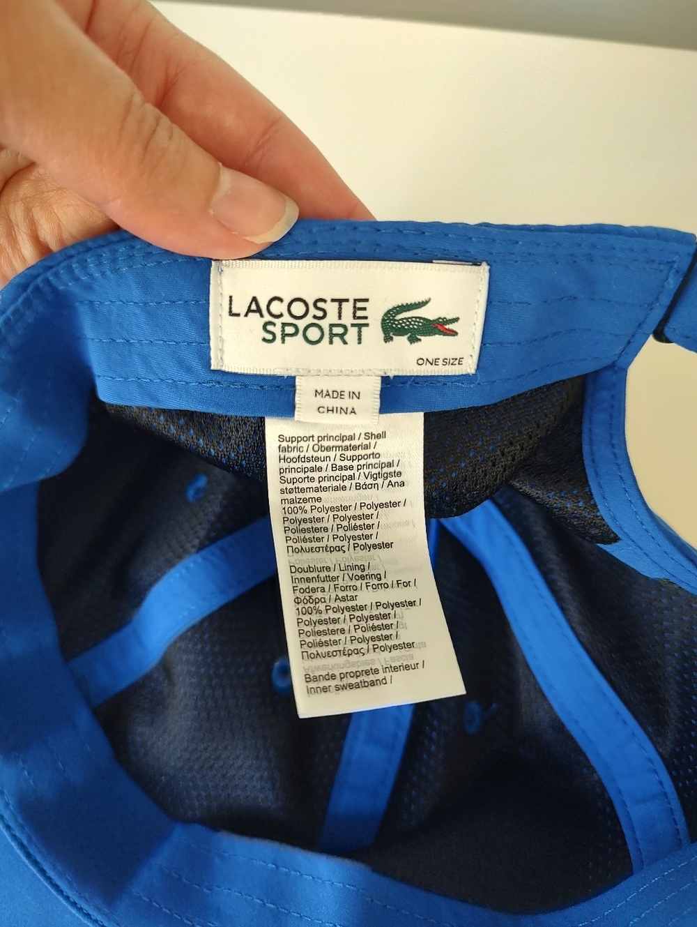 Lacoste Sport Tennis Novak Djokovic Men's Big Croc Microfiber Ball Cap Blue NWOT - Picture 5 of 13
